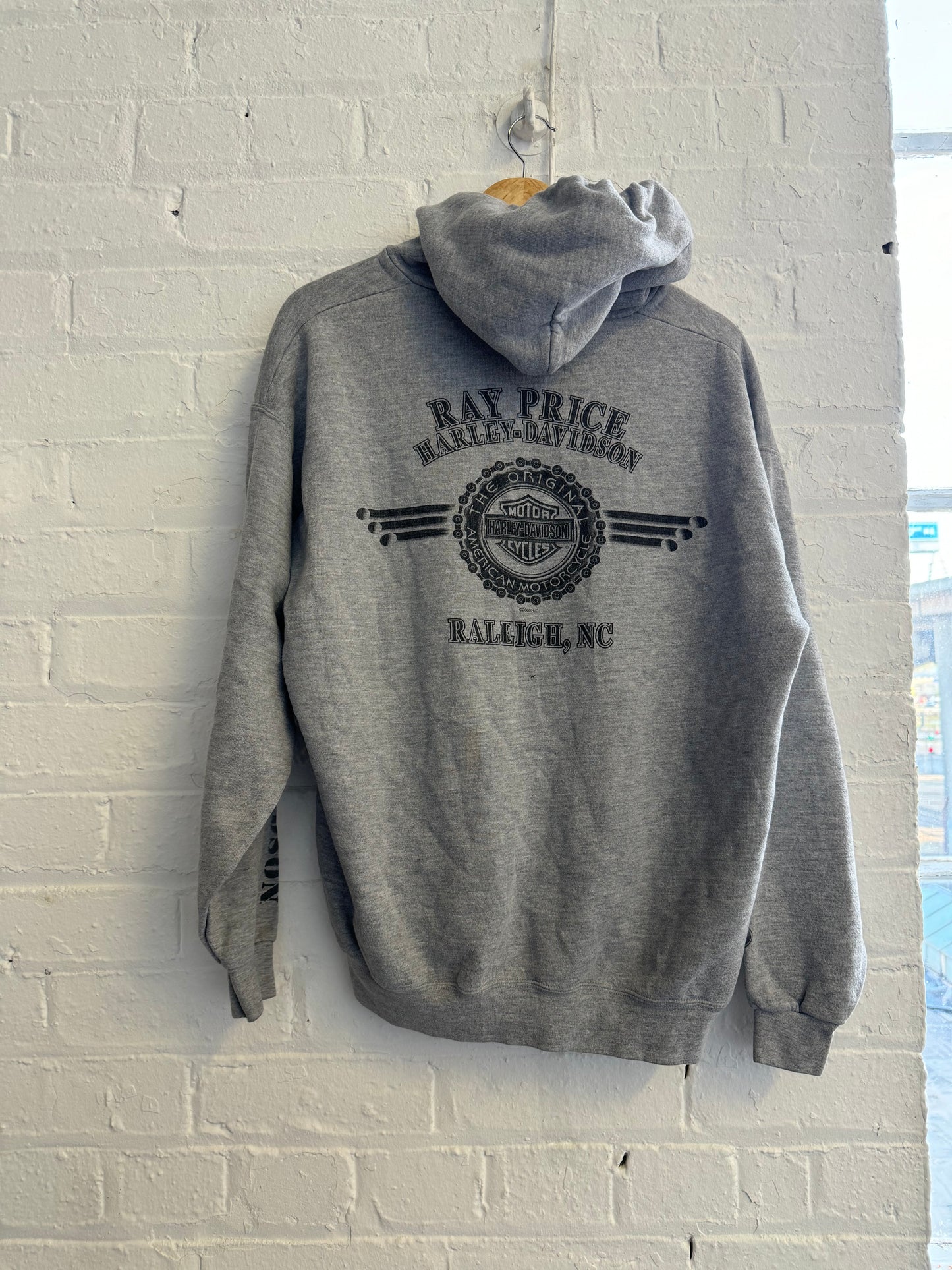 Vintage Grey Harley Davidson Hoodie