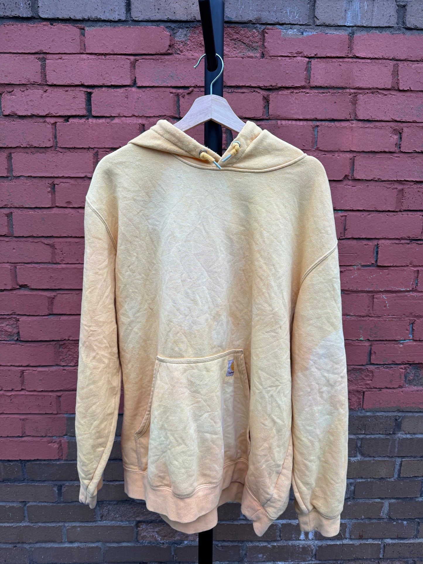 Y2K Carhartt WIP Yellow Hoodie - XL