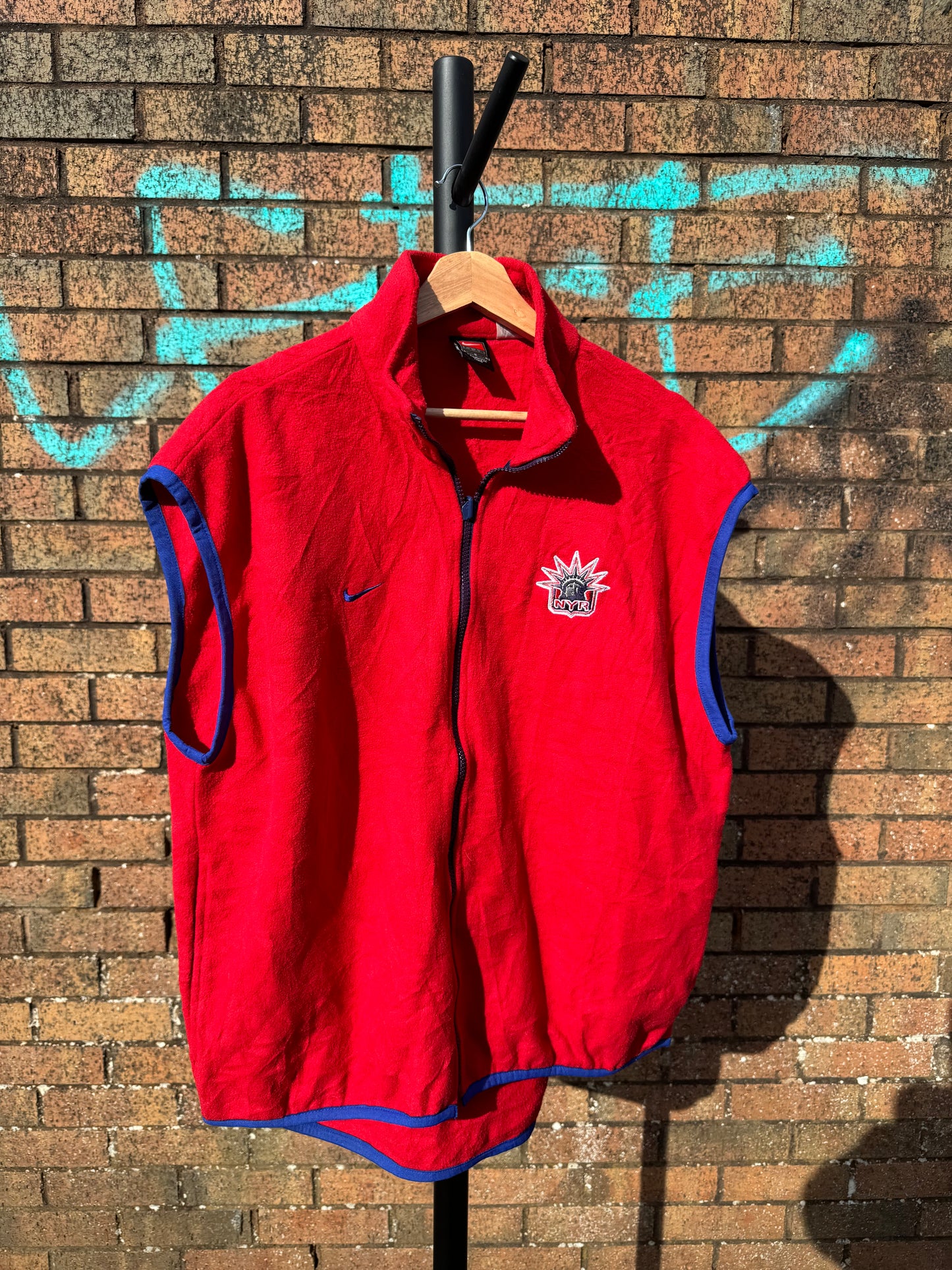 Y2K NHL New York Rangers Nike fleece gilet