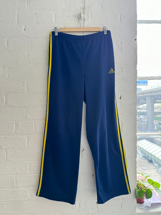 Vintage 90s Adidas track pants - blue & yellow