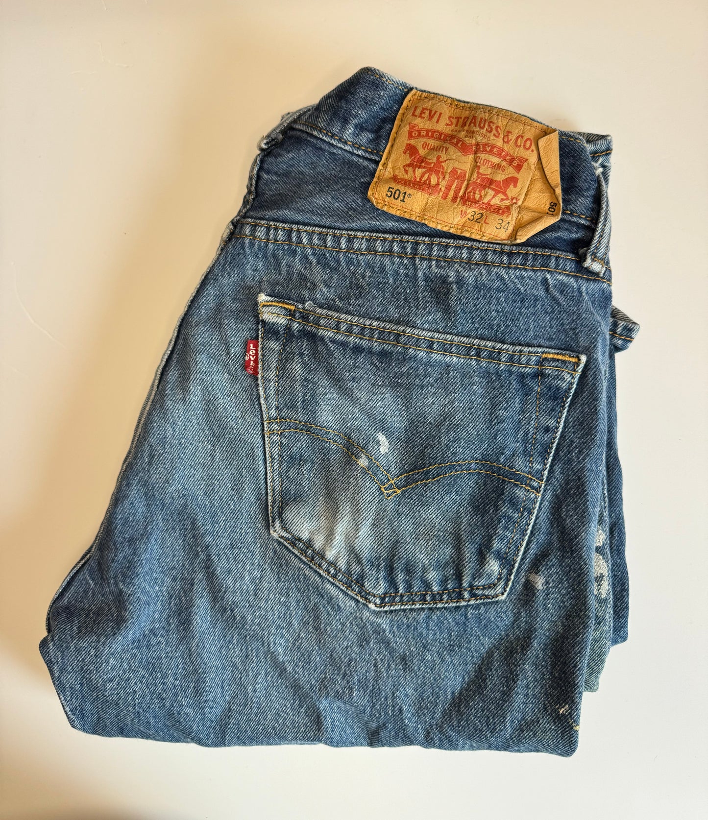 Vintage Levi’s 501's with paint splatter