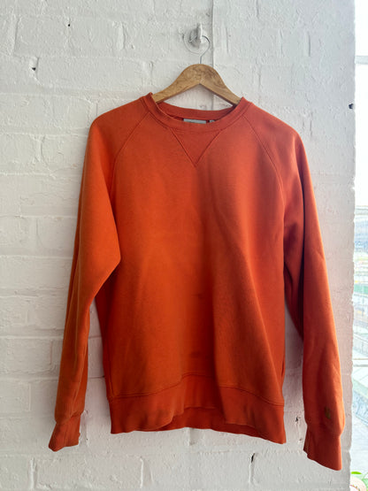 Y2K Carhartt WIP orange sweatshirt