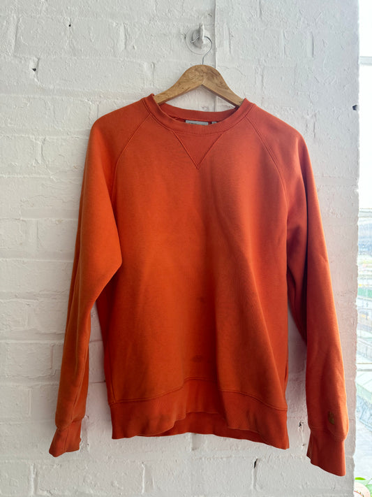 Y2K Carhartt WIP orange sweatshirt