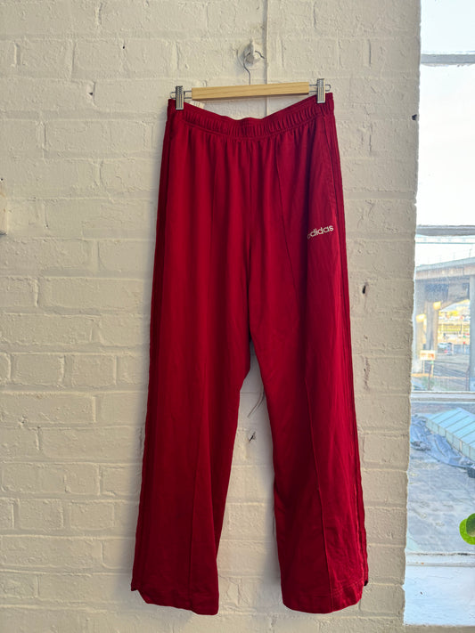 Y2K Red Adidas track pants -38”