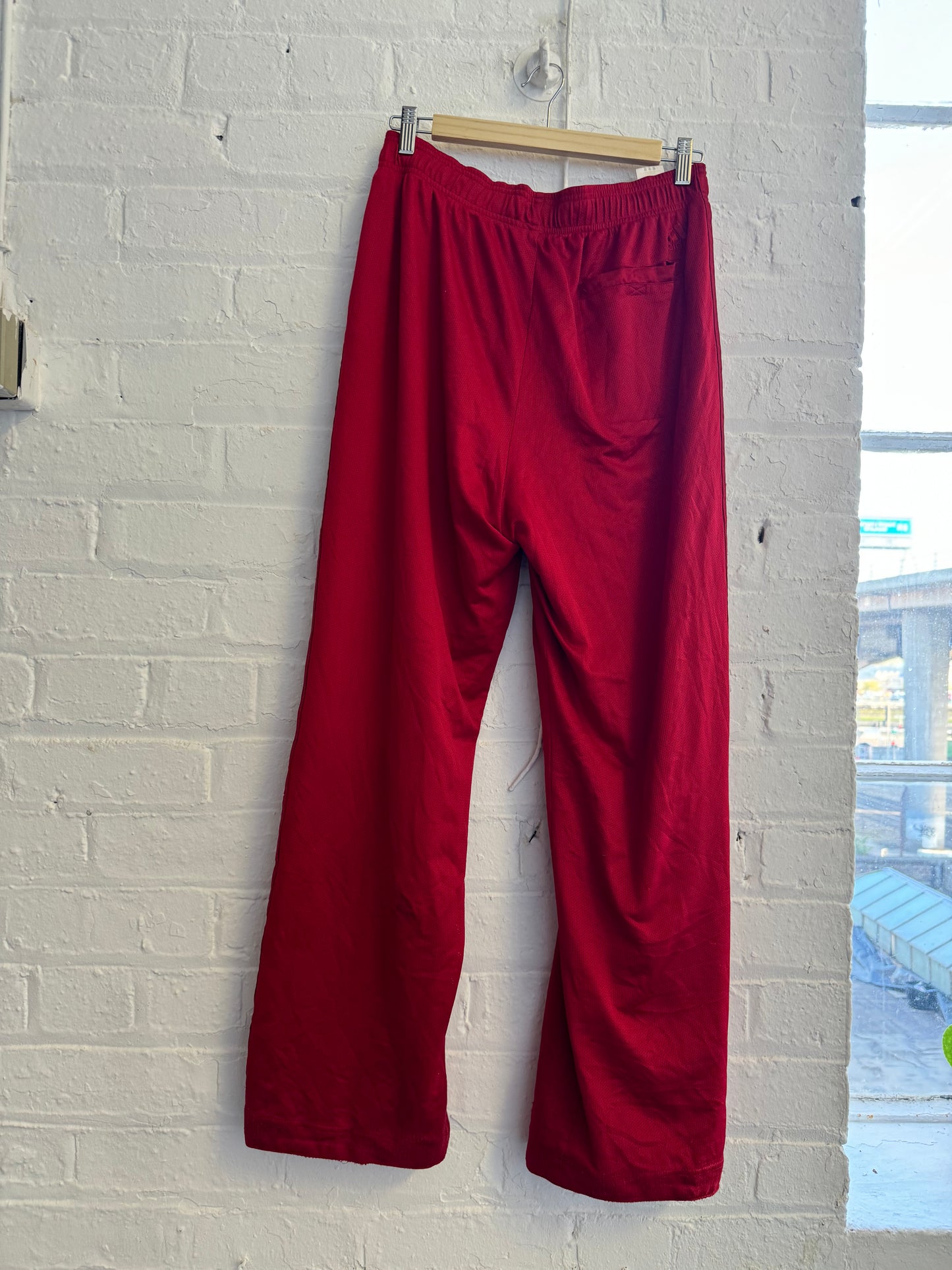 Y2K Red Adidas track pants -38”