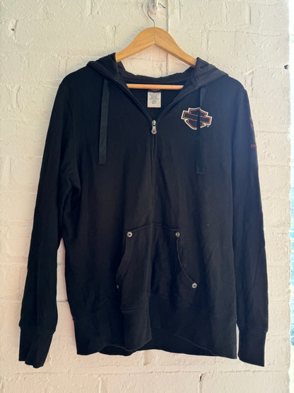 Vintage black Harley Davidson Zip up