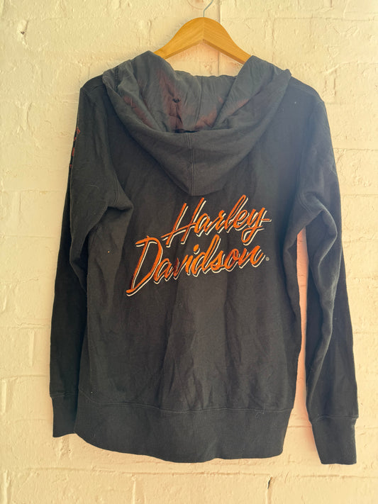 Vintage black Harley Davidson Zip up